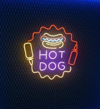 American Hot Dog Neon Led Werbeleuchte für ihr Restaurant!